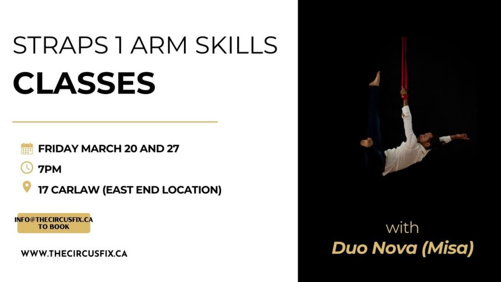 poster for aerial straps technique class